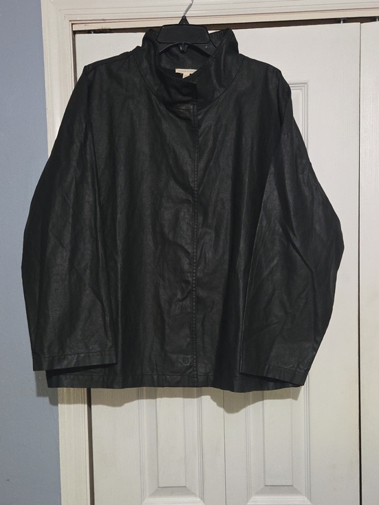 Eileen Fisher Jackets & Blazers - Eileen Fisher Black Jacket - Organic Cotton And Linen